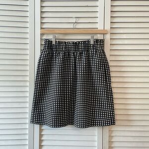 J. Crew Black and White Polka Dot Skirt